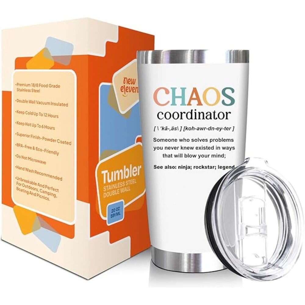 Chaos Coordinator Gifts For Women, Boss, Manager, Coworker, 20 Oz Tumbler